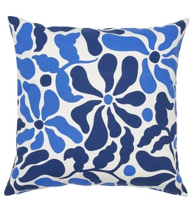 IKEA GULLBERGSÖ mavi-çiçek desenli 50x50 cm kırlent kılıfı
