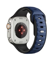 Lexroo Watch Ultra 49mm KRD-135 Silikon Kordon Strap Kayış - Lacivert-Siyah