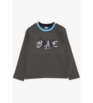 Breeze Erkek Çocuk Uzun Kollu Tişört Yazı Baskılı 5-9 Yaş, Füme