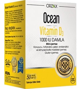 OCEAN VİTAMİN D 1000 IU DAMLA 50 ML