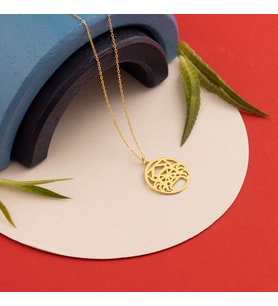 Origami Yengeç Gümüş Kolye (Gold)