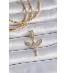 Pirinç Renk Zirkon Taşlı Mikail Model Ajda Charm