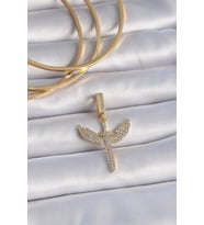 Pirinç Renk Zirkon Taşlı Mikail Model Ajda Charm