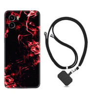 Vivo Y15S Y32 Y33S Y51 Y53S Kılıf Boyun Askılı Silikon Red Smoke 1745