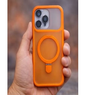 Mmc Trend İphone 16 PRO MAX Lensli Telefon Kılıfı (Turuncu)