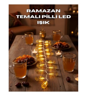 Pilli Altın Fener LED Ramazan Işıkları – Dekoratif Aydınlatma