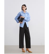 LCW Vision Siyah Standart Fit Geniş Paça Kadın Pantolon