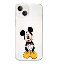 Apple iPhone 13 Uyumlu Kapak Mickey Mouse Tasarımlı Şeffaf Silikon Kılıf