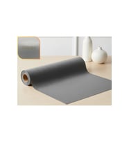 48cm x 5m Açık Gri Kabartma Nokta Desenli Suni Deri Kaydırmaz Halı