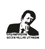 Yaşanmadan Geçen Yıllar Utansın Şarkı Sözü Sticker Siyah 24*20 Cm