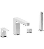 Vitra Root Square A42757 Küvet Bataryası, 4 Delikli, Krom (Çok Renkli)