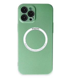 Newface Apple iPhone 12 Pro Kılıf Jack Magneticsafe Lens Silikon - Yeşil