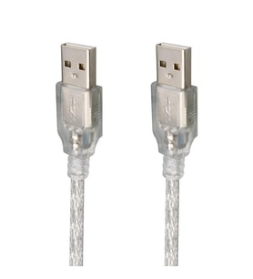 Powermaster PM-19803 Şeffaf 3 Metre Usb Erkek-Erkek Kablo