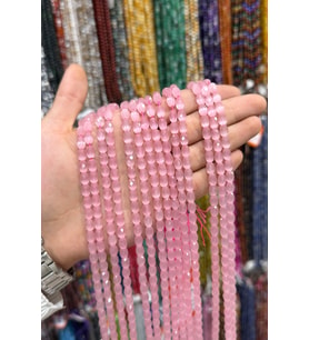Kedigözü Taşı Pembe Arpa Kesim 6x8mm Dizi