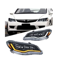 honda civic fd6 uyumlu diamond dizayn ful led far