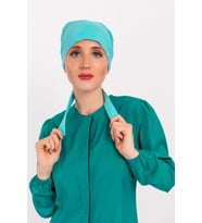 Mint Mavisi Renk Tesettür Doktor Hemşire Hastane Aşçı Cerrahi Bone