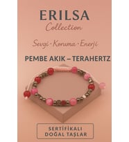 Sertifikalı Terahertz Pembe Akik Taşı Bileklik – Sevgi, Koruma ve Enerji Veren Doğal Taş (Çok Renkli)