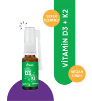 Vitago D3 Vitamini (1000 IU) + K2 Vitamini İçeren 20 ml Bitkisel Bazlı Sprey