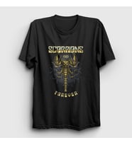 Presmono Unisex Siyah Forever Scorpions T-Shirt 109018tt