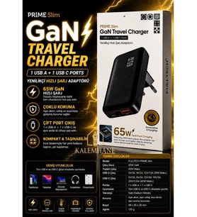 Kalemhane 65w Çift Giriş Hızlı Şarj Başlığı Adaptör