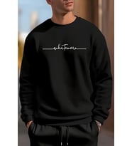 Whatever Baskılı Oversize Sweatshirt (Antrasit)