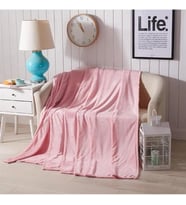 Wellsoft Battaniye Televizyon Battaniyesi Peluş Polar Battaniye Tek Kişilik 170 * 230 Pembe