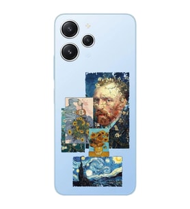 Xiaomi Redmi 12 Uyumlu Uyumlu Van Gogh ve Sanatsal Tablolar Tasarımlı Şeffaf Telefon Kılıfı