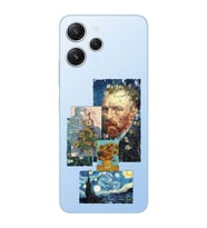 Xiaomi Redmi 12 Uyumlu Uyumlu Van Gogh ve Sanatsal Tablolar Tasarımlı Şeffaf Telefon Kılıfı