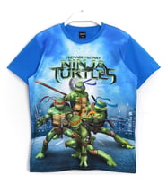 Erkek Çocuk Ninja Turtles Ninja Kaplumbağalar 3D Baskılı T-Shirt Mavi