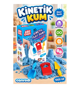 03691 AKSESUARLI MAVİ KİNETİK OYUN KUMU 1000 GR