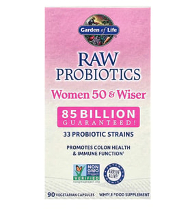 Garden of Life, RAW Probiotics, Women 50 & Wiser, 90 Vegetarian Capsules.