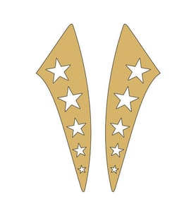 CG GOLD YILDIZLI ÇAMURLUK YAN STİCKER
