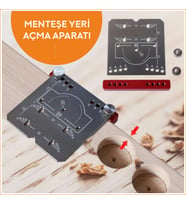 Menteşe Yeri Açma Aparatı (Ayarlanabilir Stoperli Delme Pancı ile Birlikte)