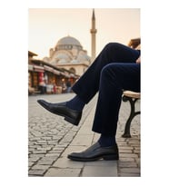 Ayakmod 916 M Siyah Baskılı Erkek Klasik Ayakkabı