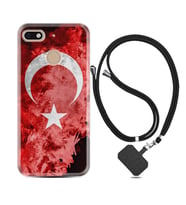 General Mobile GM8 Go GM9 GM20 Pro Plus Kılıf Boyun Askılı Silikon Şanlı Türk Bayrağı 1315