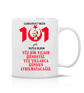 29 Ekim 101.yıl cumhuriyet bayramı hediyesi çay kahve hediyelik kupa