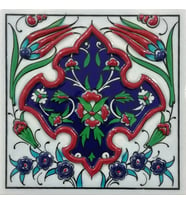 Armada Çini 10x10 Cm ED 102 Madalyon Kütahya El dekoru Çini Pano
