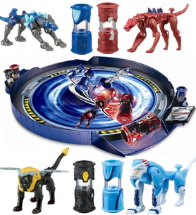 MONSUNO, Lisanslı Mega Arena, 4 Adet Kapsül-4 Figür-4 KART Full Oyun SETİ