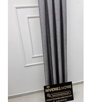 NİVEMESHOME NEVRA V-5209 GRİ 1/3 SIK PİLELİ FON PERDE APM