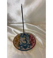 Aum Om Hand Made El İşi Feng Shui Ejderha Yılı Doğal Obsidyen Taşı Çubuk Konik Tütsülük (Çok Renkli)