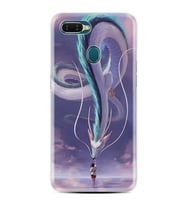 Oppo A5S A15 A16 A54 A55 A73 A74 Kılıf Desemli Silikon Kız ve Ejderha 1742