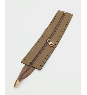 Angel Çanta Aksesuar Vizon Renk 28 Cm Derili Fermuar Light Gold Metalli