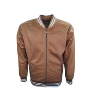 Lucky Man L01368 Erkek Fermuarlı Hakim Yaka Kadife Ceket - L01368 - Taba - ST01368-Taba-L (Taba)