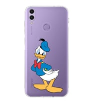 Huawei Honor 8c  Kamera korumalı Kapak Donald Duck Tasarımlı  Şeffaf Kılıf