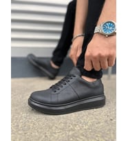 New Boost Siyah Bağcıklı Günlük Erkek Ayakkabı