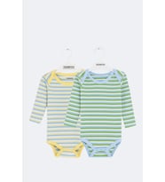Toontoy Unisex Çizgili 2 Li Zıbın (Ekru)