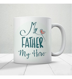 My Father My Hero Baskılı Babalar Günü Kupa Bardak