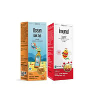 Orzax Ocean Balık Yağı+ Ocean Imunol Takviye Edici Gıda 150 ml (Lacivert-Pembe)