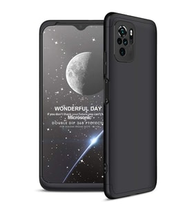 Microsonic Xiaomi Redmi Note 10S Kılıf Double Dip 360 Protective Siyah
