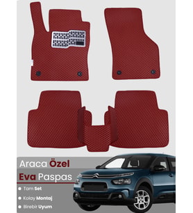 CİTROEN CACTUS (2014-2018) Uyumlu EVA Paspas Tam Set–Araca Özel,Su Geçirmez,Kolay Montaj